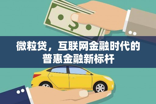 沙洋微粒贷，互联网金融时代的普惠金融新标杆