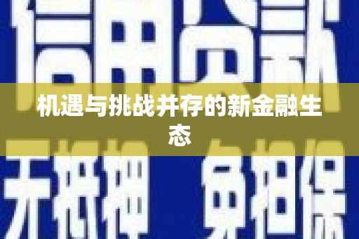 沙洋机遇与挑战并存的新金融生态