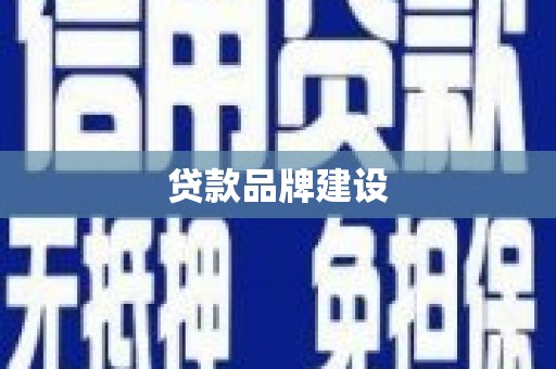 沙洋贷款品牌建设