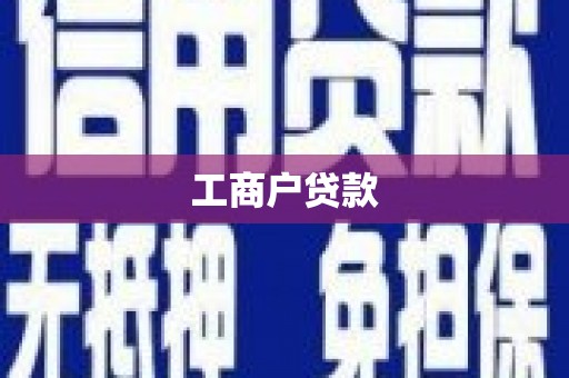 沙洋工商户贷款