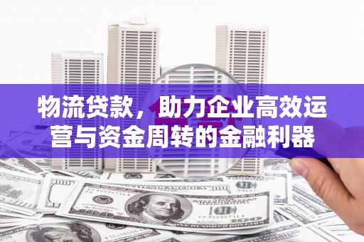 沙洋物流贷款，助力企业高效运营与资金周转的金融利器