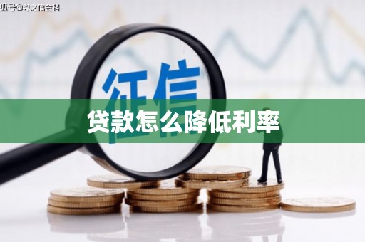 沙洋贷款怎么降低利率