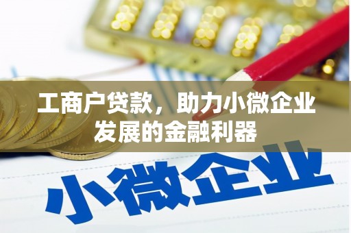 沙洋工商户贷款，助力小微企业发展的金融利器