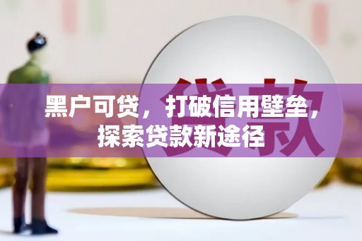 沙洋黑户可贷，打破信用壁垒，探索贷款新途径