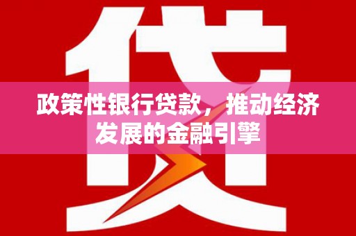 沙洋政策性银行贷款，推动经济发展的金融引擎