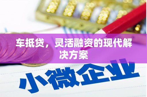 沙洋车抵贷，灵活融资的现代解决方案