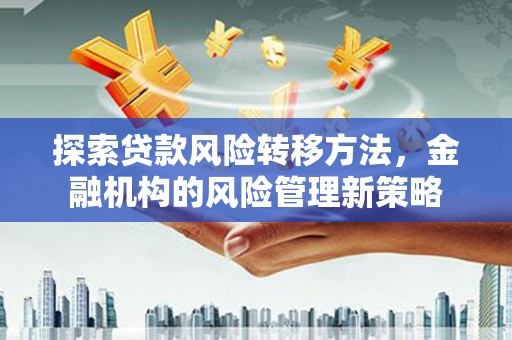 沙洋探索贷款风险转移方法，金融机构的风险管理新策略