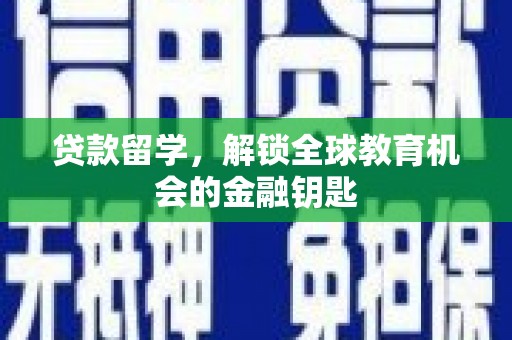 沙洋贷款留学，解锁全球教育机会的金融钥匙