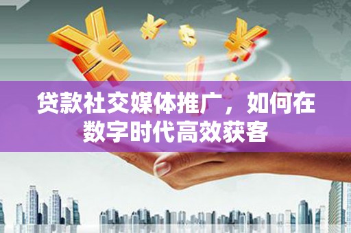 沙洋贷款社交媒体推广，如何在数字时代高效获客
