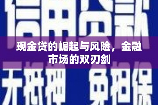 沙洋现金贷的崛起与风险，金融市场的双刃剑