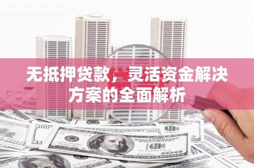 沙洋无抵押贷款，灵活资金解决方案的全面解析