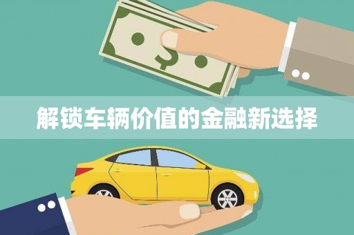 沙洋解锁车辆价值的金融新选择