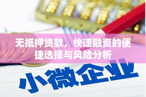 沙洋无抵押贷款，快速融资的便捷选择与风险分析