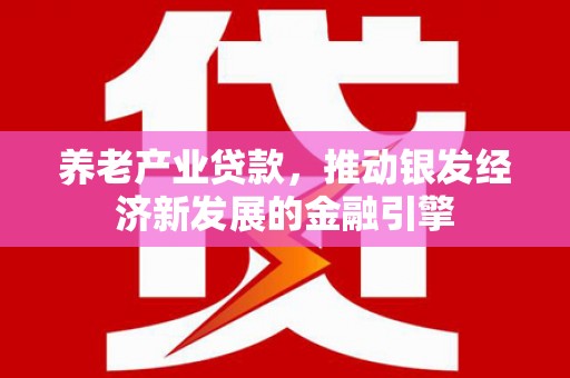 沙洋养老产业贷款，推动银发经济新发展的金融引擎