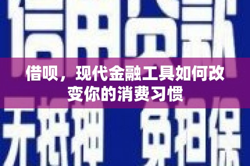 沙洋借呗，现代金融工具如何改变你的消费习惯