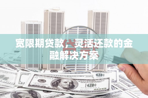 沙洋宽限期贷款，灵活还款的金融解决方案