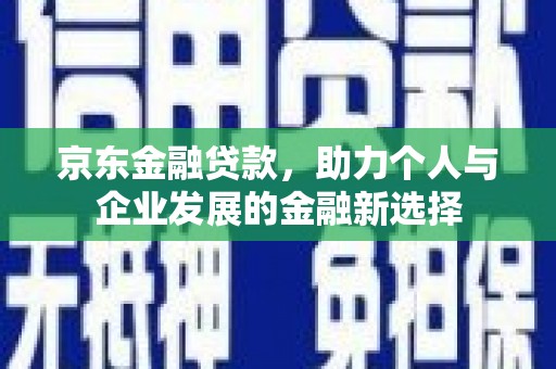 沙洋京东金融贷款，助力个人与企业发展的金融新选择