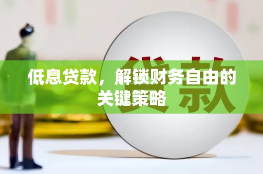 沙洋低息贷款，解锁财务自由的关键策略