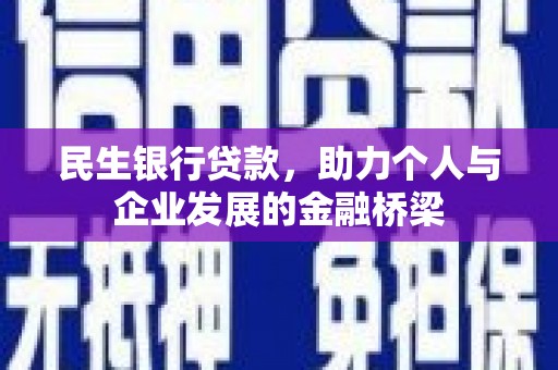 沙洋民生银行贷款，助力个人与企业发展的金融桥梁