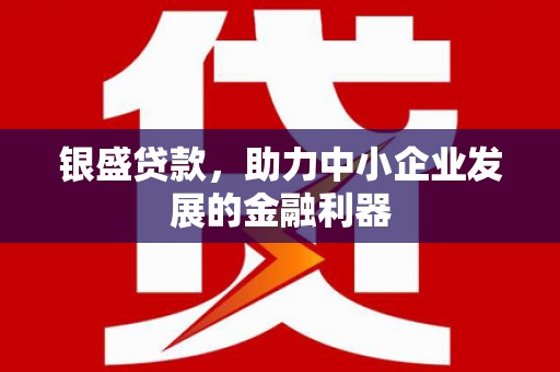 沙洋银盛贷款，助力中小企业发展的金融利器