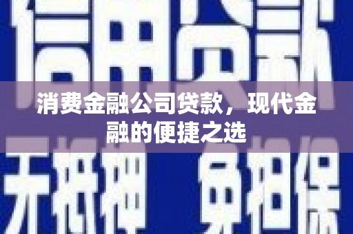 沙洋消费金融公司贷款，现代金融的便捷之选