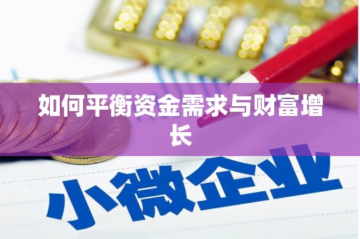 沙洋如何平衡资金需求与财富增长