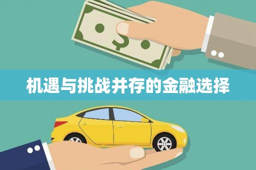 沙洋机遇与挑战并存的金融选择