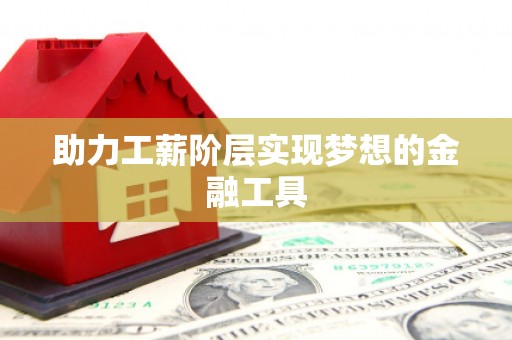 沙洋助力工薪阶层实现梦想的金融工具