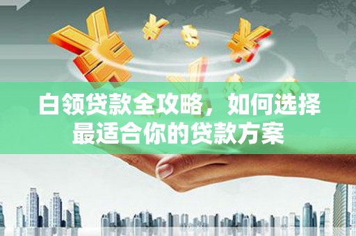 沙洋白领贷款全攻略，如何选择最适合你的贷款方案